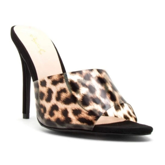 qupid leopard mules
